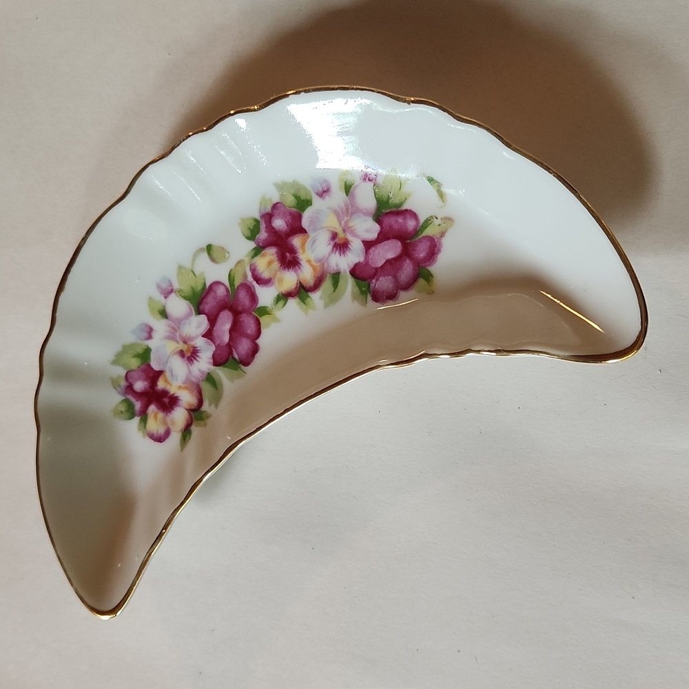 Vintage Chadwick Floral Trinket Dish/Bone Dish